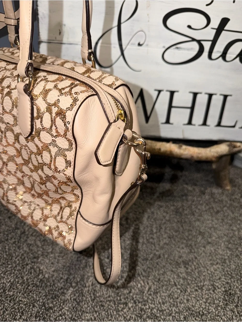 Coach poppy Sequin vintage satchel